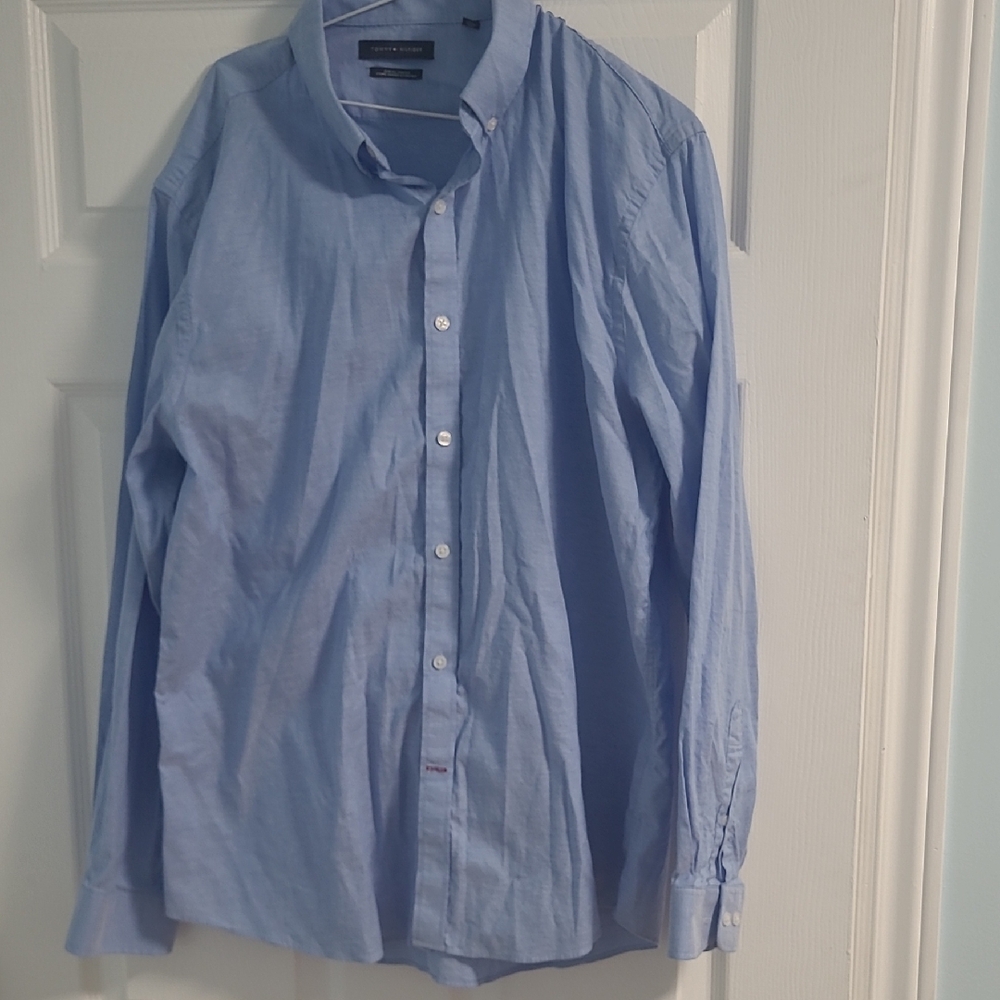 Tommy Hilfiger Light Blue Casual Button-Down Shirt  XL
